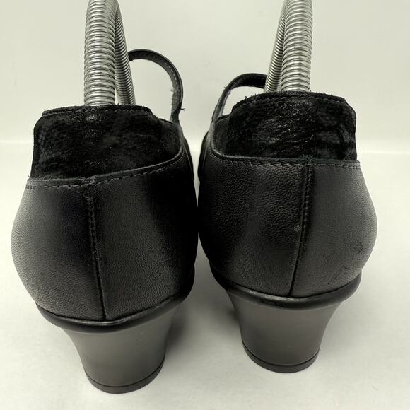 SAS Isabel Mary Jane Heel Snake Womens 11N Black Leather Comfort Dark Academia - Picture 4 of 9